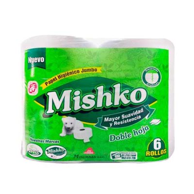 Papel Higiénico Doble Hoja de 250 mts Mishko